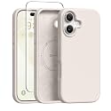 GONEZ Magnetic for iPhone 16 Case, Silicone Cover Stone