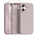 GONEZ Magnetic for iPhone 16 Case, Silicone Cover Light Taro