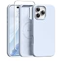 GONEZ Magnetic for iPhone 16 Pro Case, Silicone Cover Baby Blue