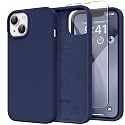 GONEZ Magnetic for iPhone 13/14 Case, Silicone Cover Midnight Blue