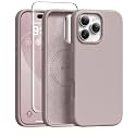 GONEZ Magnetic for iPhone 16 Pro Case, Silicone Cover Light Taro