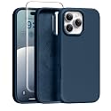 GONEZ Magnetic for iPhone 16 Pro Case, Silicone Cover Dark Blue