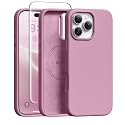 GONEZ Magnetic for iPhone 16 Pro Max Case, [Compatible with MagSafe] Anti-Scratch Microfiber Lining &amp; Screen Protector, Silicone Camera Control, Shockproof Slim Phone Cover 6.9 inch, Blackcurrant