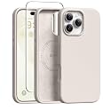 GONEZ Magnetic for iPhone 16 Pro Max Case, Silicone Cover Stone