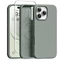 GONEZ Magnetic for iPhone 16 Pro Max Case, Silicone Cover Calke Green