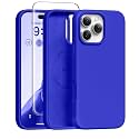 GONEZ Magnetic for iPhone 16 Pro Max Case, Silicone Cover Cobalt Blue