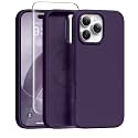 GONEZ Magnetic for iPhone 16 Pro Max Case, [Compatible with MagSafe] Anti-Scratch Microfiber Lining &amp; Screen Protector, Silicone Camera Control, Shockproof Slim Phone Cover 6.9 inch, Deep Purple