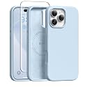 GONEZ Magnetic for iPhone 16 Pro Max Case, Silicone Cover Blue