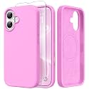 GONEZ Magnetic for iPhone 17 Case, Silicone Cover Cherry Blossom