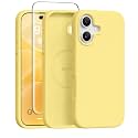 GONEZ Magnetic for iPhone 17 Case, Silicone Cover Buttercream Yellow