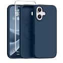 GONEZ Magnetic for iPhone 17 Case, Silicone Cover Dark Blue