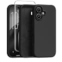 GONEZ Magnetic for iPhone 17 Case, Silicone Cover Black