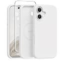GONEZ Magnetic for iPhone 17 Case, Silicone Cover White