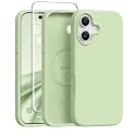 GONEZ Magnetic for iPhone 17 Case, Silicone Cover Green