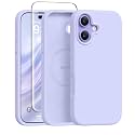 GONEZ Magnetic for iPhone 17 Case, Silicone Cover Lilac