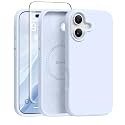 GONEZ Magnetic for iPhone 17 Case, Silicone Cover Baby Blue