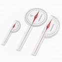 Goniometer Set of 3 | Transparent Plastic Protractor 6", 8", 12" | 180° Joint Angle Measurement Tool for Physiotherapy, Ortho, Physical Therapy, Rehabilitation Use