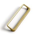 Goo-Ki Brushed Gold Cabinet Pulls with Hole Center 5''(128MM),Modern Zinc Alloy Finger Pulls for Drawer,Wardrobe,Cupboard,6 Pack