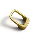 Goo-Ki Brushed Gold Cabinet pulls with 0.6''(16mm) Hole Center,Modern Zinc Alloy Finger Pulls for Drawer,Wardrobe,Cupboard,6 Pack