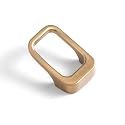 Goo-Ki Champagne Bronze Cabinet pulls with 0.6''(16mm) Hole Center,Modern Zinc Alloy Finger Pulls for Drawer,Wardrobe,Cupboard,6 Pack