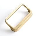 Goo-Ki Light Brushed Brass Cabinet Pulls with 2.5'' Hole Center(64mm),Modern Zinc Alloy Drawer Pulls for Drawer,Wardrobe,Cupboard,6 Pack