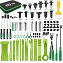 GOOACC 330Pcs Trim Removal Tool, Auto Push Pin Bumper Retainer Clip Set Fastener Terminal Remover Tool Adhesive Cable Clips Kit Car Panel Radio Removal Auto Clip Pliers, Green
