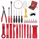 GOOACC 40Pcs Trim Removal Tool,Auto Terminal Removal Key Tool,Auto Clip Pliers Stereo Removal Tools,Car Upholstery Repair Removal Kit,Precision Hook and Pick Set,Wiring Threader,Car Film Scraper