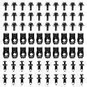 GOOACC 70PCS Engine Under Cover Splash Shield Guard Body Bolts Bumper Fender Liner Push Retainer Fastener Rivet Clips, Nylon