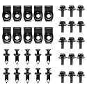 GOOACC GRC-70 35PCS Engine Under Cover Splash Shield Guard Body Bolts Bumper Fender Liner Push Retainer Fastener Rivet Clips , black