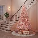 GOOBED 7.5ft Prelit Pink Artificial Christmas Tree w/550 Warm White Lights