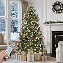 GOOBED Prelit Pre-Decorated Green Christmas Tree 9ft w/Remote