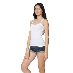 Good Connection Womens Spaghetti Straps Plain Cotton