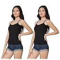 Good Connection Women39s Spaghetti Straps Plain Cotton