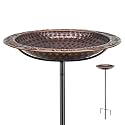 Good Directions Bronze Finish Bird Bath on Garden Pole 13"