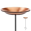 Good Directions Dimpled Copper Bird Bath on Garden Pole 13"