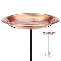 Good Directions Matte Copper Bird Bath on Garden Pole 18"