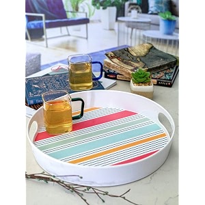 melamine round serving tray mt-2410 multicolor