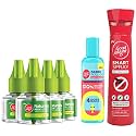 Good knight, 4 Refills – Neem Mosquito Repellent &amp; Good knight Smart Spray Multi-Insect Killer - 150 ml, Red &amp; Good knight 100% Natural Mosquito Repellent Fabric Roll-On - 30ml, 8-Hour Protect