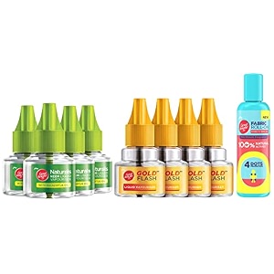 good knight naturals 4 refills amp good knight mosquito repellent refill - 45ml pack of 4 amp good knight mosquito repellent fabric roll-on - 30ml mild bloom 8-hour protect