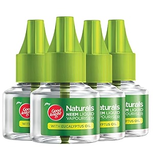 good knight naturals 4 refills  neem mosquito repellent with 100 natural active ingredients safe for kids and adults pack of 1