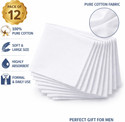 Good Shopkeeper Premium White Cotton Handkerchiefs for
