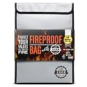 The Good Stuff Fireproof Document Bag Legal Size: 15" x 11" [2000°F Rated] Protect Birth Certificates, Contracts, Legal Papers, Cash, and Other Valuables - Water and Fire Resistant File Bags
