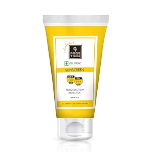good vibes spf 30 pa  uva amp uvb protection broad spectrum gel creme sunscreen - 50 g - lightweight amp non-greasy formula - paraben amp cruelty free