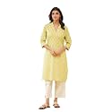 GOODHAND Women Cotton Block Printed Kurta Straight