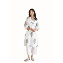 GOODHAND Women Cotton Block Printed Kurta Straight