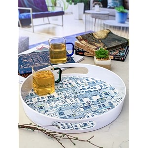 goodhomes melamine round serving tray mt-2390