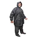 Goodluck 100% Waterproof Taping Raincoat/Rainsuit/Rainwear for Men, Sturdy, Reusable, Suited for Plus Size