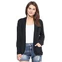 Goodluck Women's Rayon Lapel Collared Shrug