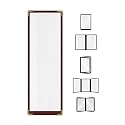 Goodsmart Restaurant Menu Covers - 25 Pack Burgundy 1-Page/2-View 4.25" x 14", Top-Loading Vinyl Menu Holders with Clear Sleeves, Double-Stitched Edge, Leather-Style Café Covers with Gold Corners