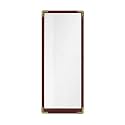 Goodsmart Restaurant Menu Covers - 25 Pack Burgundy 1-Page/2-View 4.25" x 11", Top-Loading Vinyl Menu Holders with Clear Sleeves, Double-Stitched Edge, Leather-Style Café Covers with Gold Corners